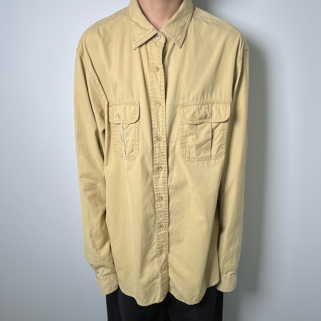 carhartt 칼하트 베이지 포켓 워크 셔츠 XL 상품이미지3