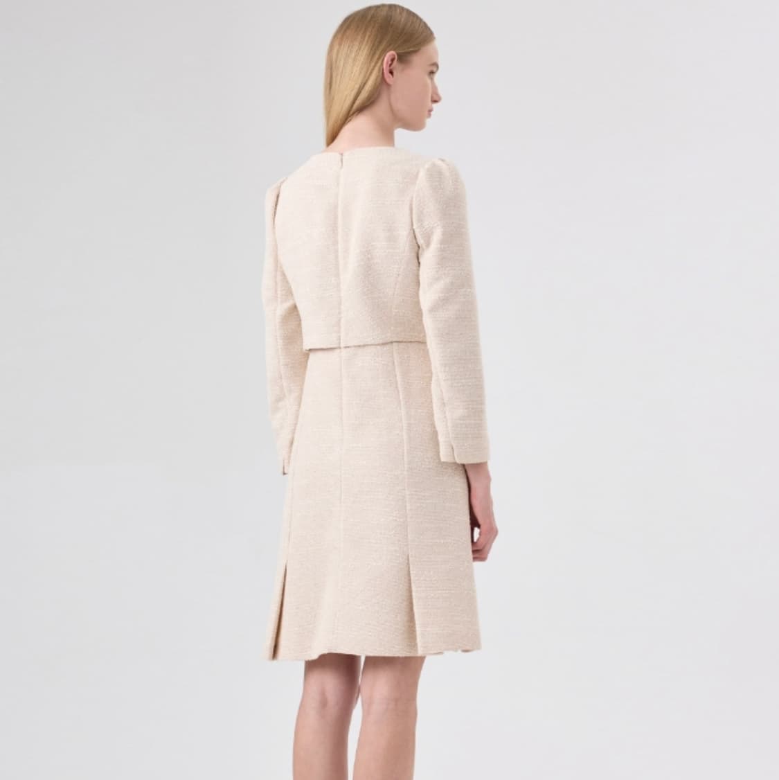 케네스레이디(kenneth lady) V넥 트위드원피스 55 새상품 상품이미지3