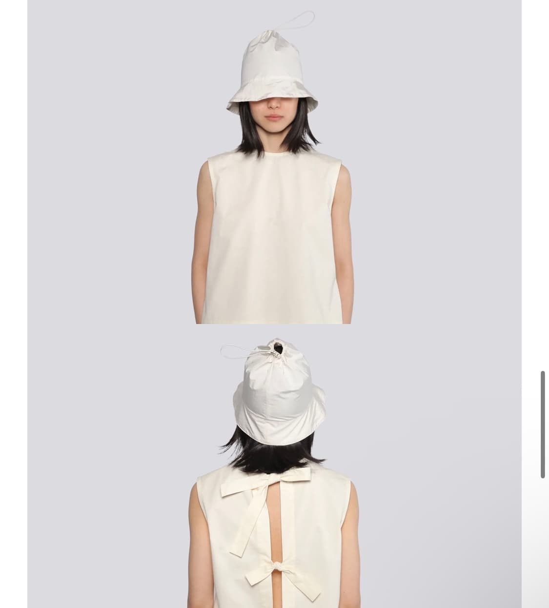 HALOMINIUM 스트링 버킷햇 ECRU 상품이미지1