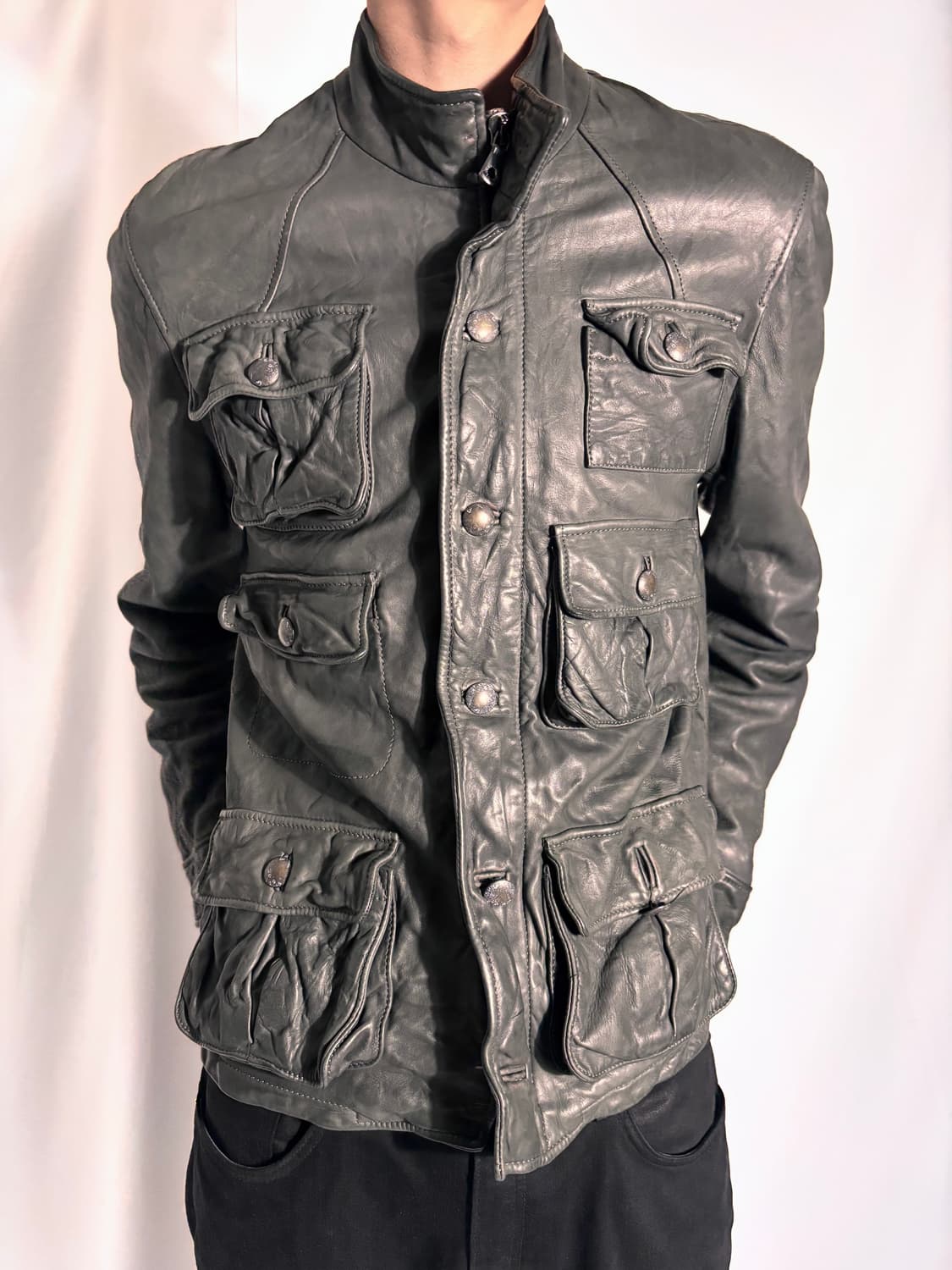 Dolce & Gabbana Military Leather Jacket 상품이미지1