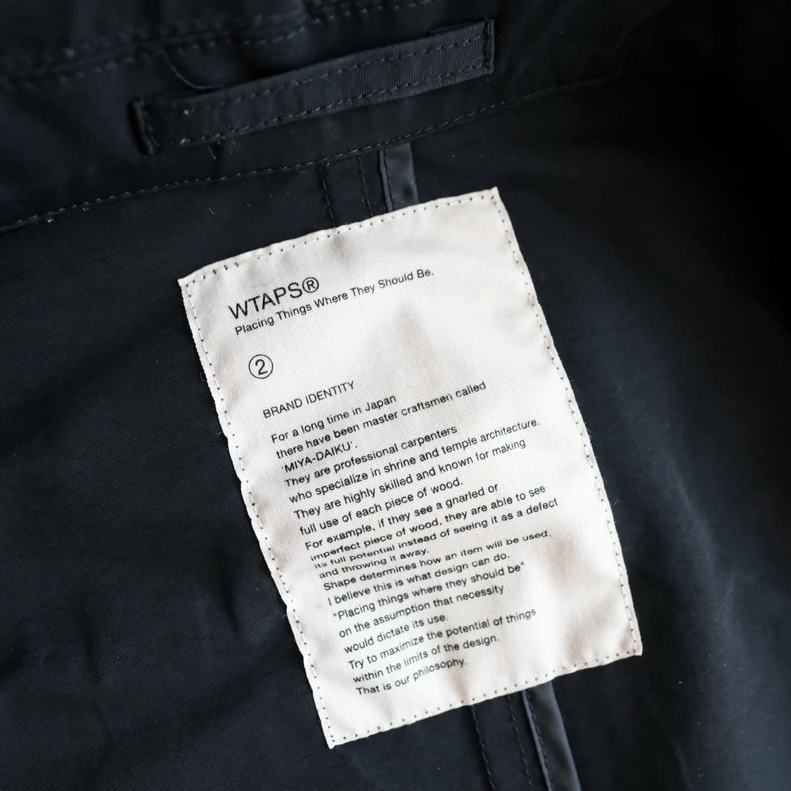 더블탭스 수티앵 칼라코트 네이비 2(100) wtaps 상품이미지8