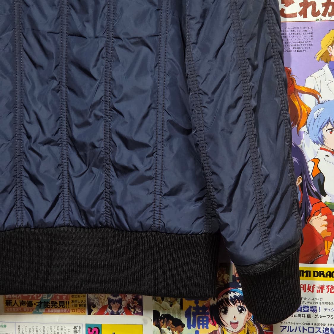 빈티지 네이비 펑크 경량 패딩 점퍼 상품이미지8