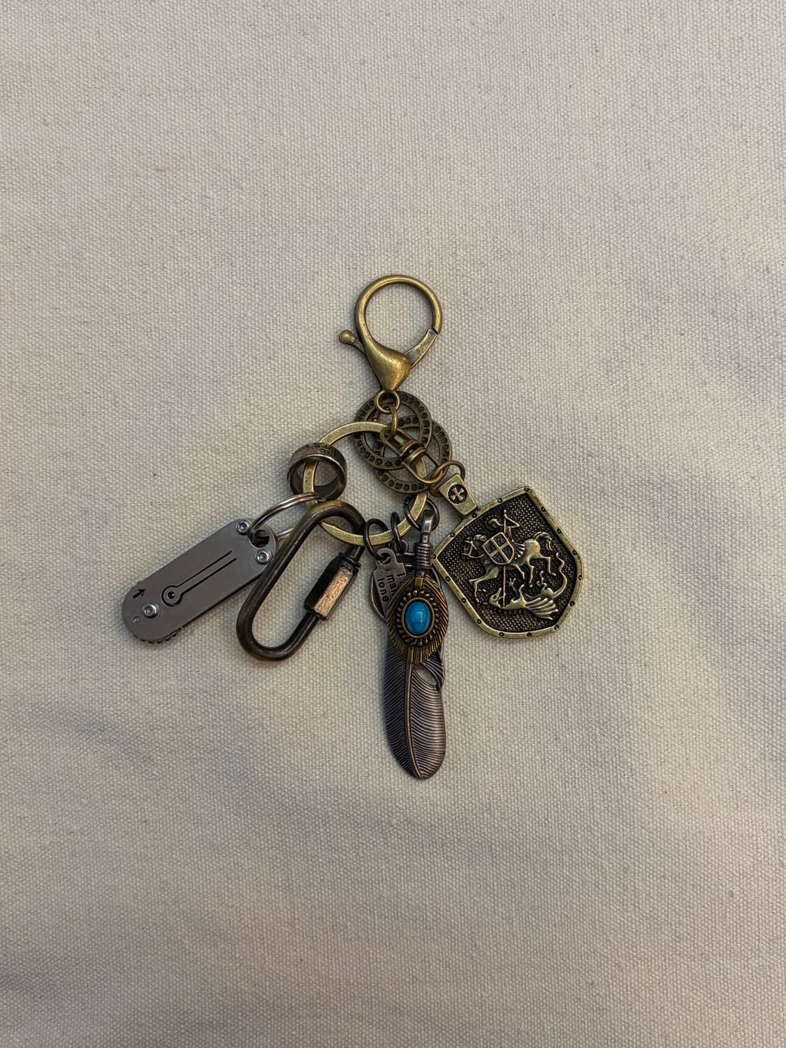 터키석 & 실드 빈티지 키링 상품이미지2