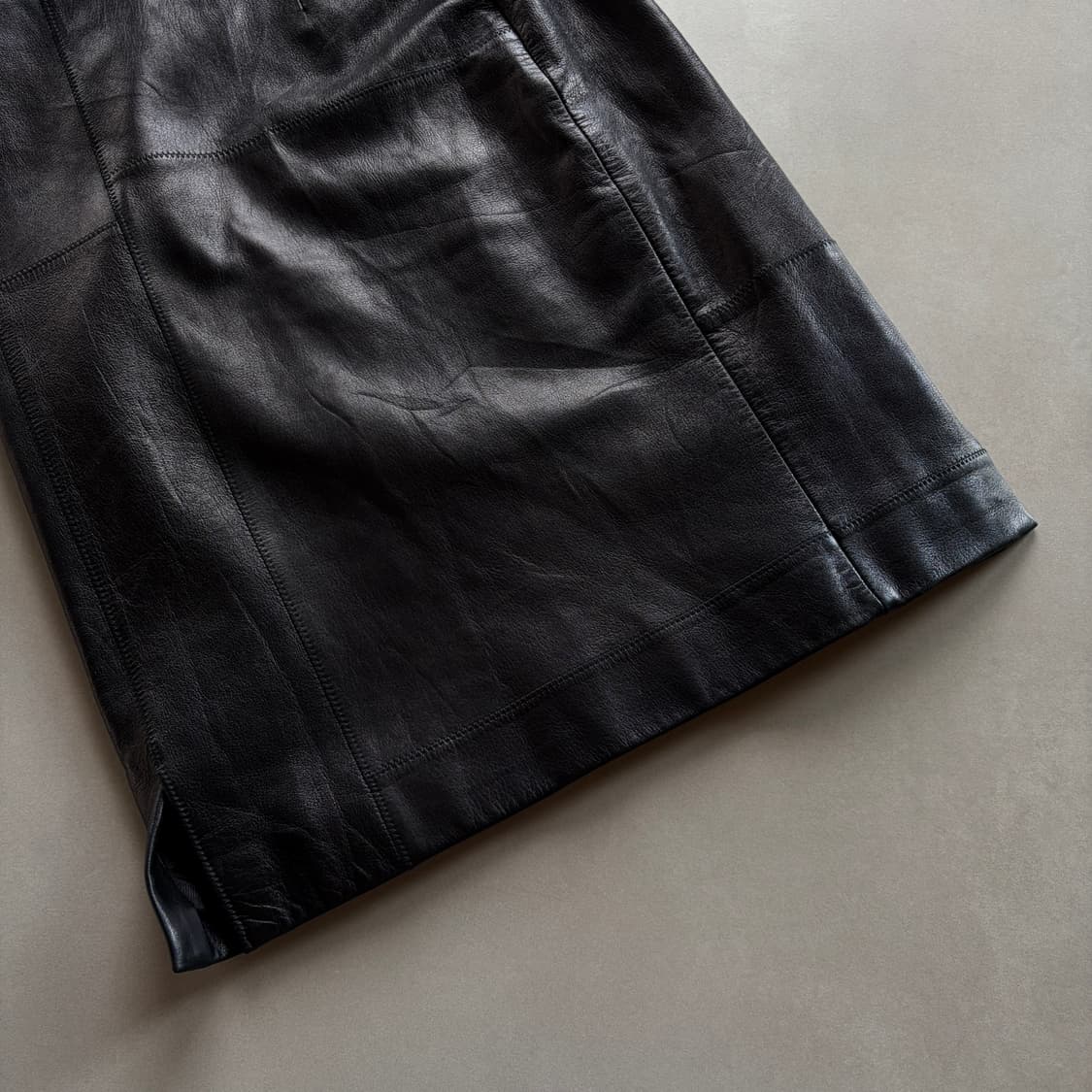 [25인치]프라다 PRADA 정품 90s 양가죽 스커트 상품이미지4