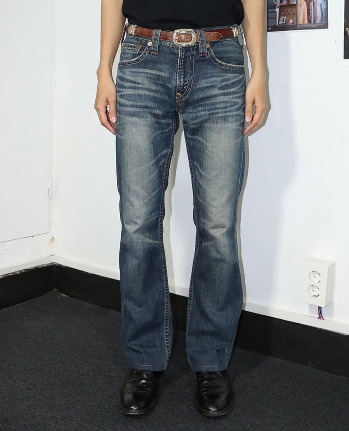 [34] 빈티지 리바이스 507 세미 부츠컷 워싱 데님 팬츠 상품이미지8