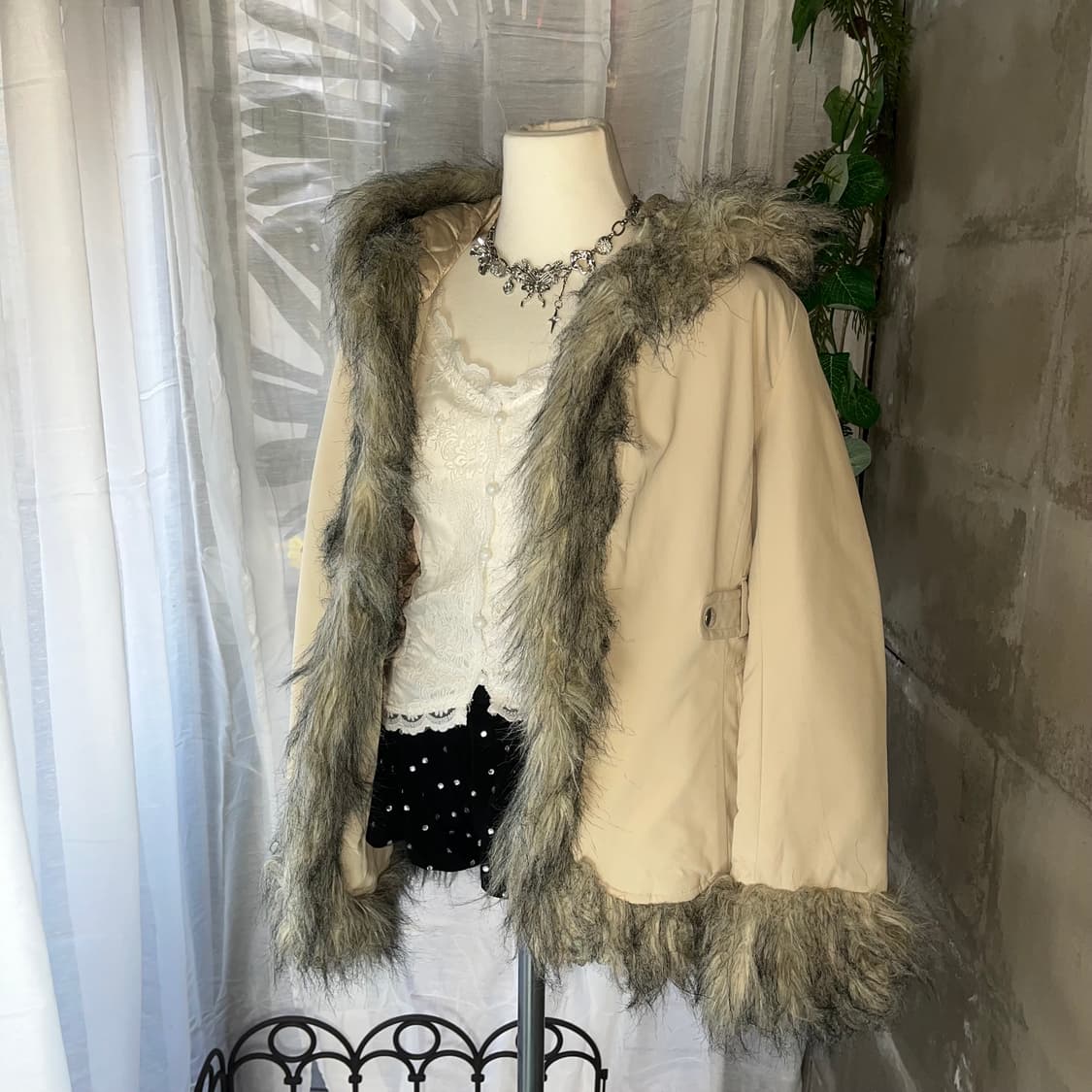 갸루 누빔 퍼 점퍼 상품이미지2