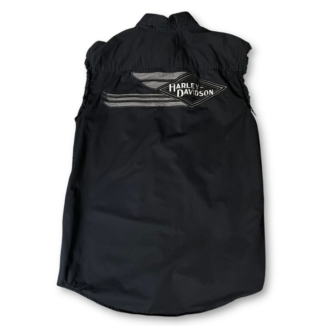 할리데이비슨 블랙 로고 레터링 셔츠 조끼 M 상품이미지2