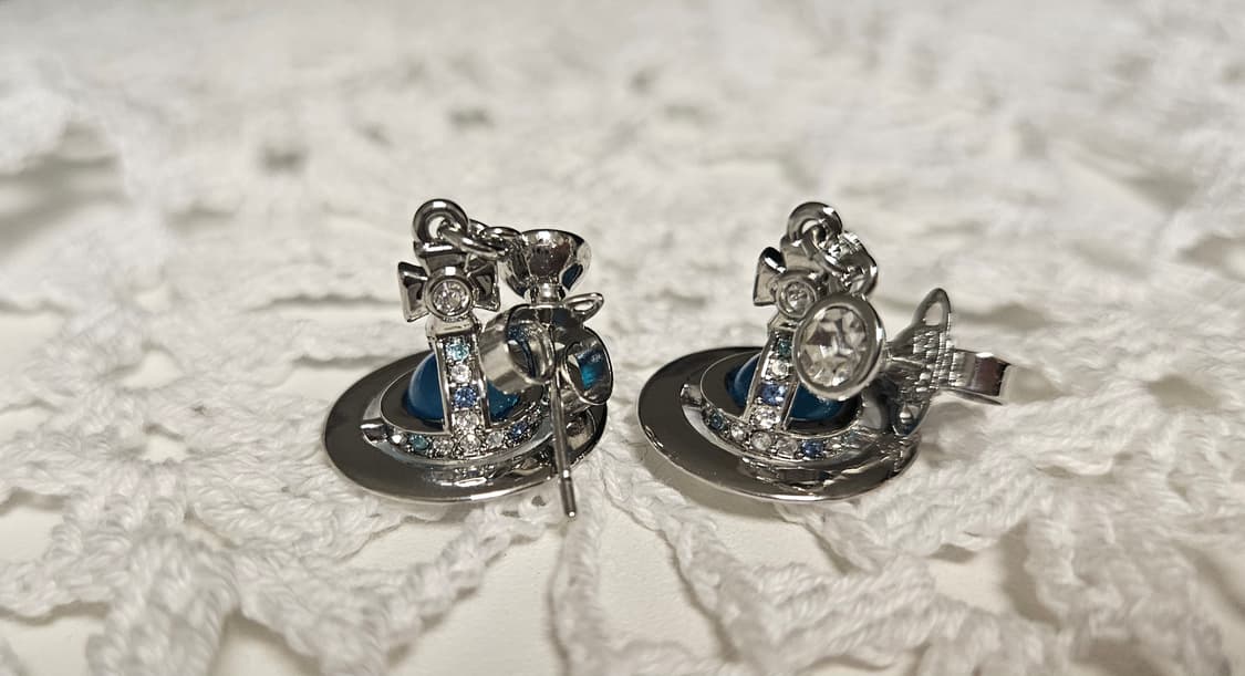 Vivienne westwood blue orb earings 상품이미지1
