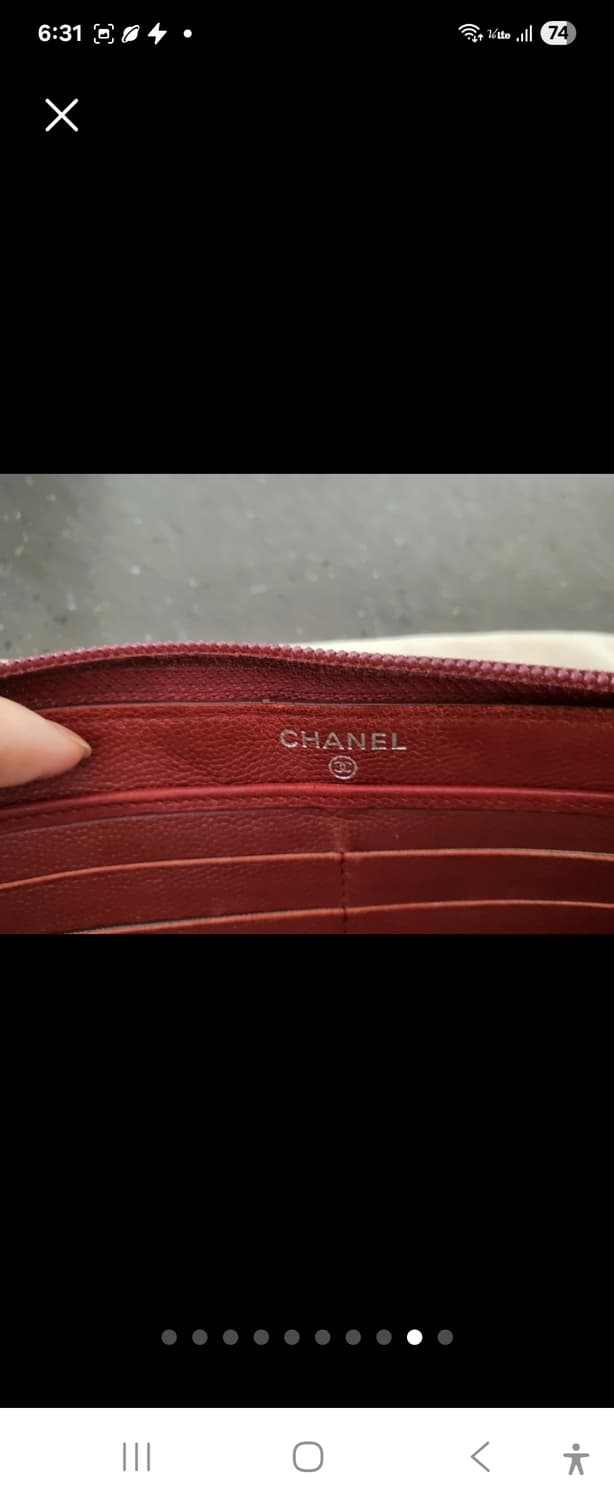정품 샤넬 캐비어 버건디 장지갑(개런티 카드포함) 상품이미지9