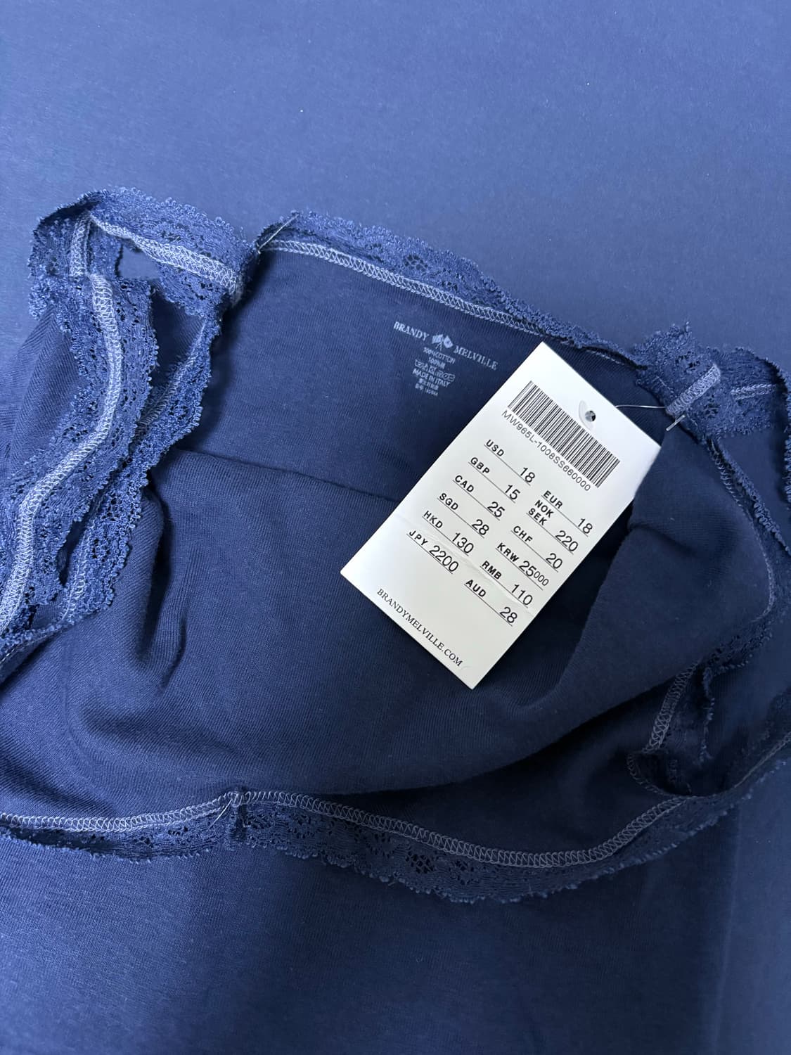 브랜디멜빌 네이비 레이스 나시 상품이미지3