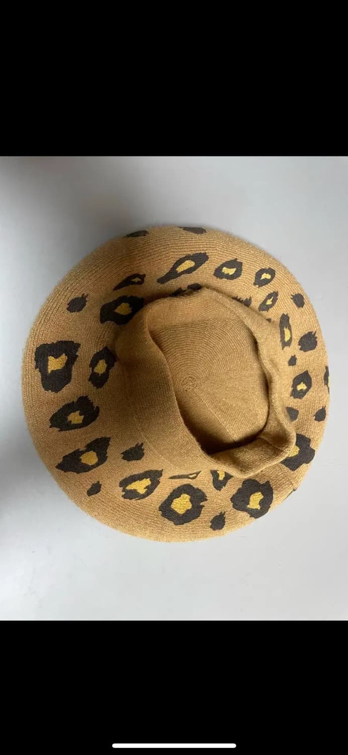 레오파드 니트 베레모 상품이미지2