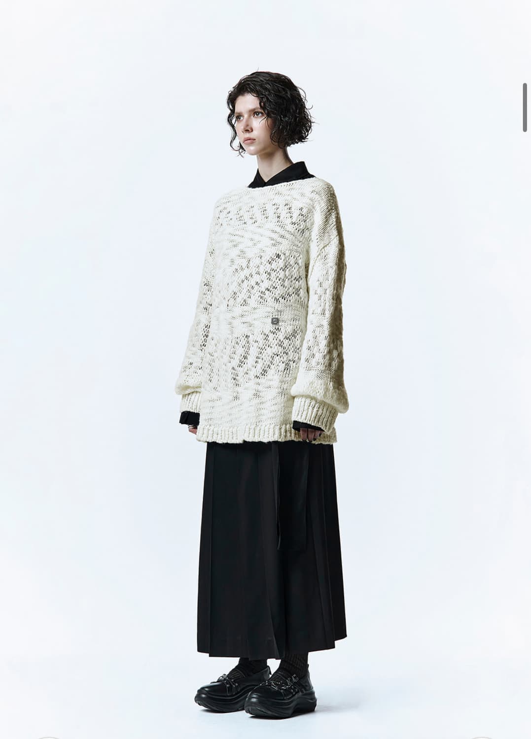 트리밍버드 텍스처 니트 풀오버 상품이미지2