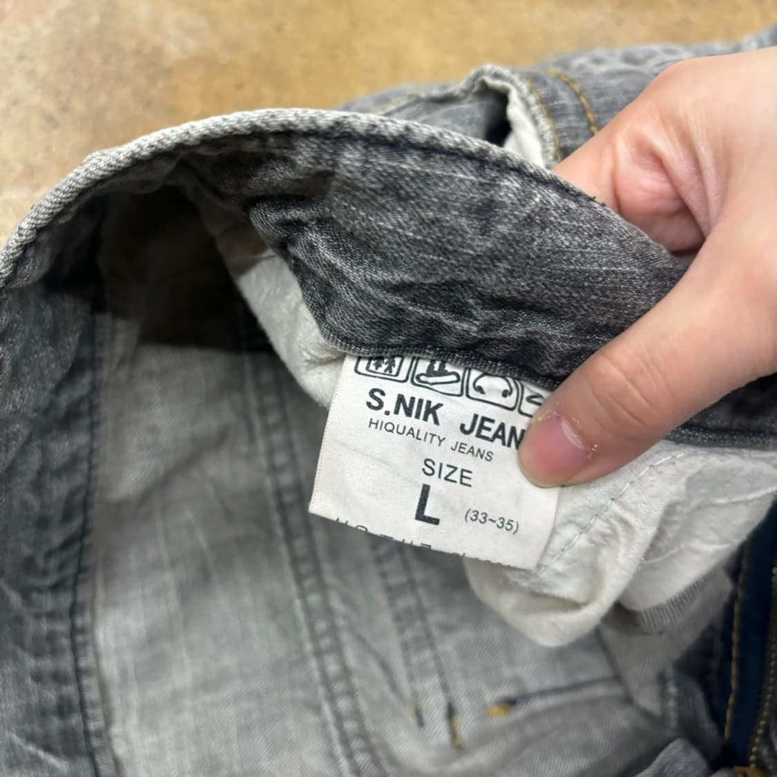 [정품/L] s.nik 흑청 워싱 카고 버뮤다  상품이미지5