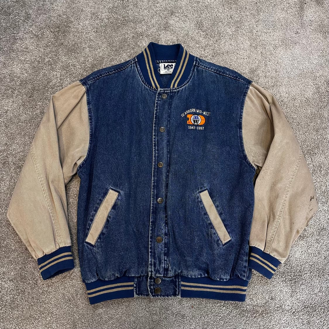 리 올드스쿨 데님 바시티 자켓L 상품이미지1