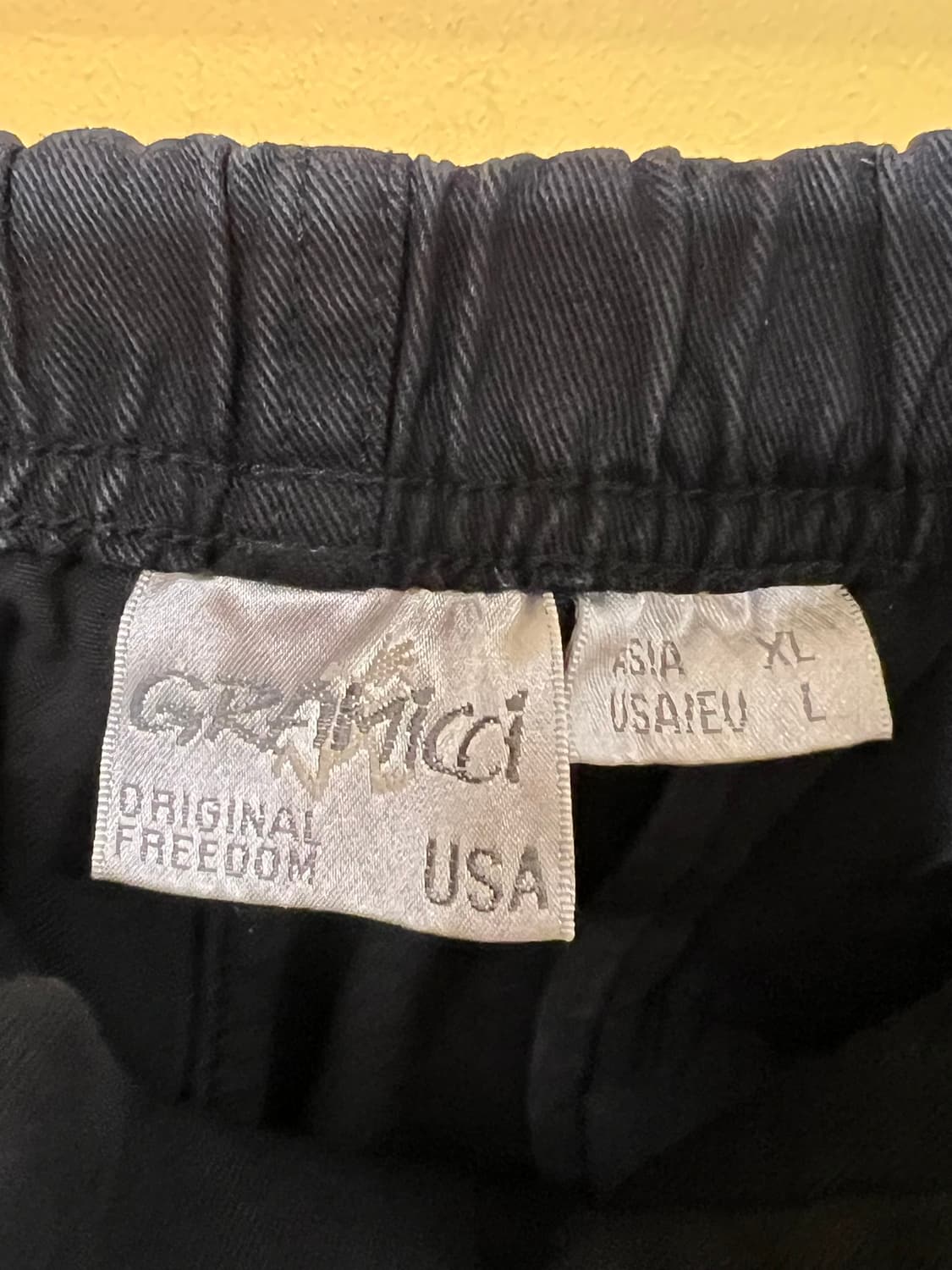 [L] 그라미치 와이드 팬츠 블랙 코튼 이지 벨트 상품이미지8