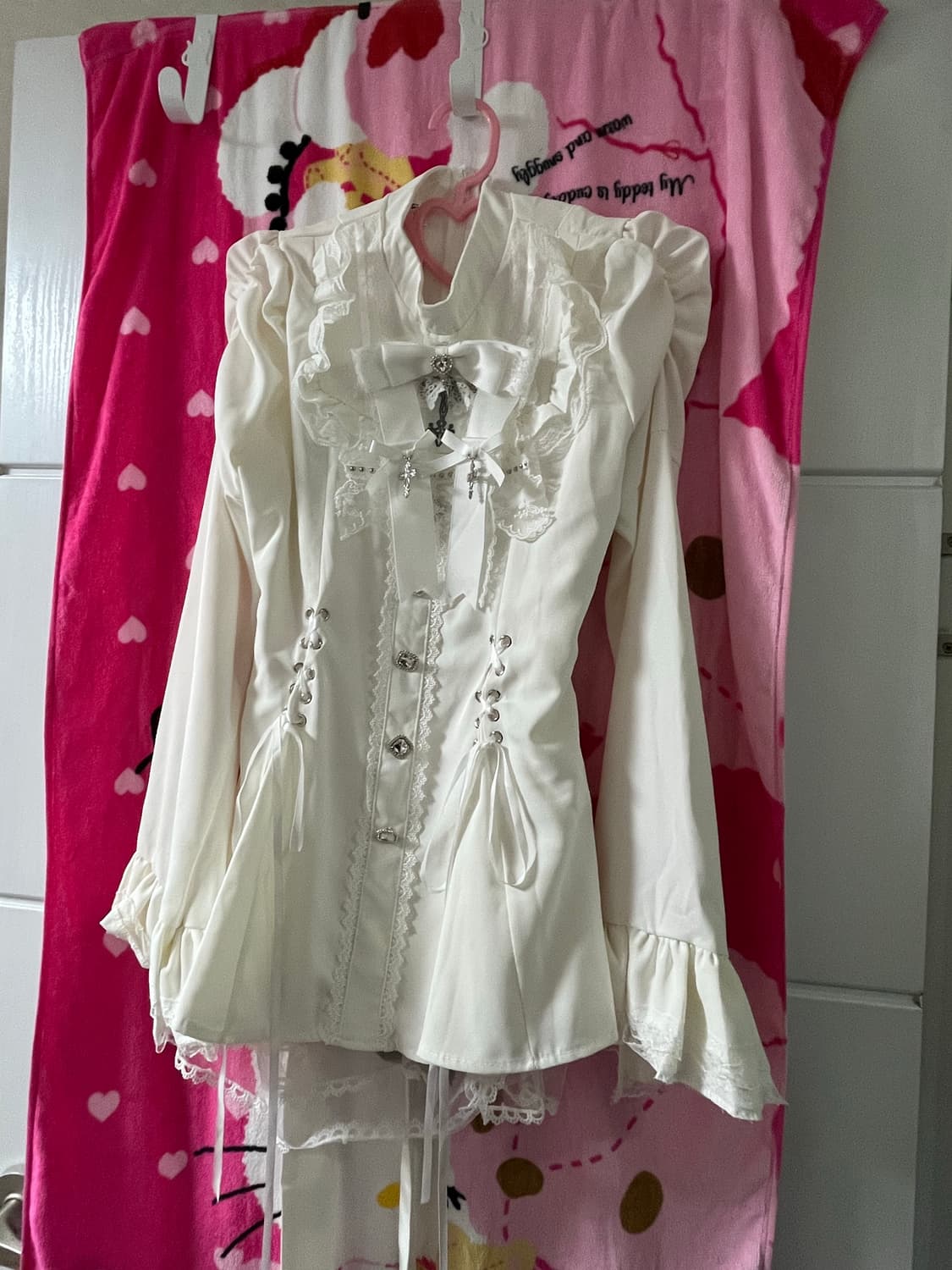 지뢰계 생 화이트 원피스 상품이미지2