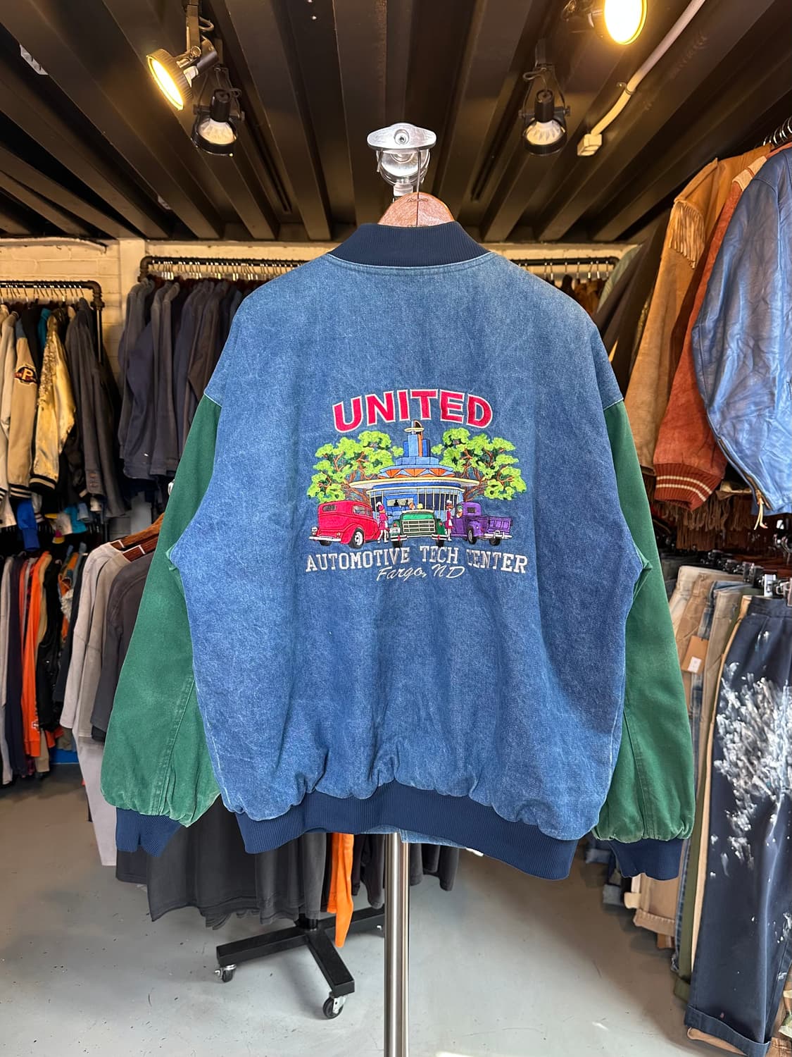 데님 자수 바시티 자켓 made in usa 상품이미지2