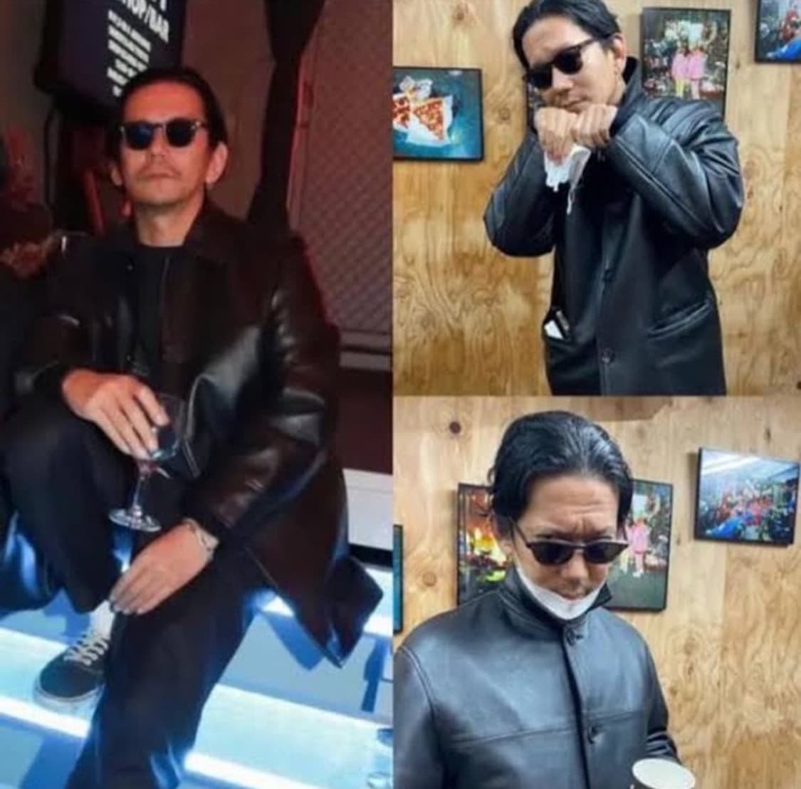 [L] 올드 갭 빈티지 레더 카 코트 블랙 상품이미지1