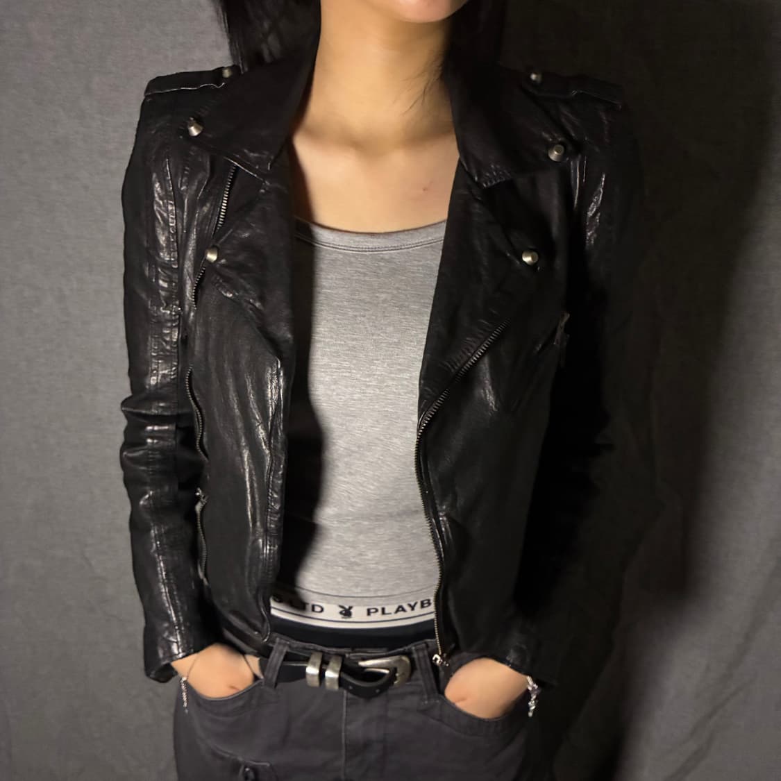 lamb skin leather jacket 상품이미지3