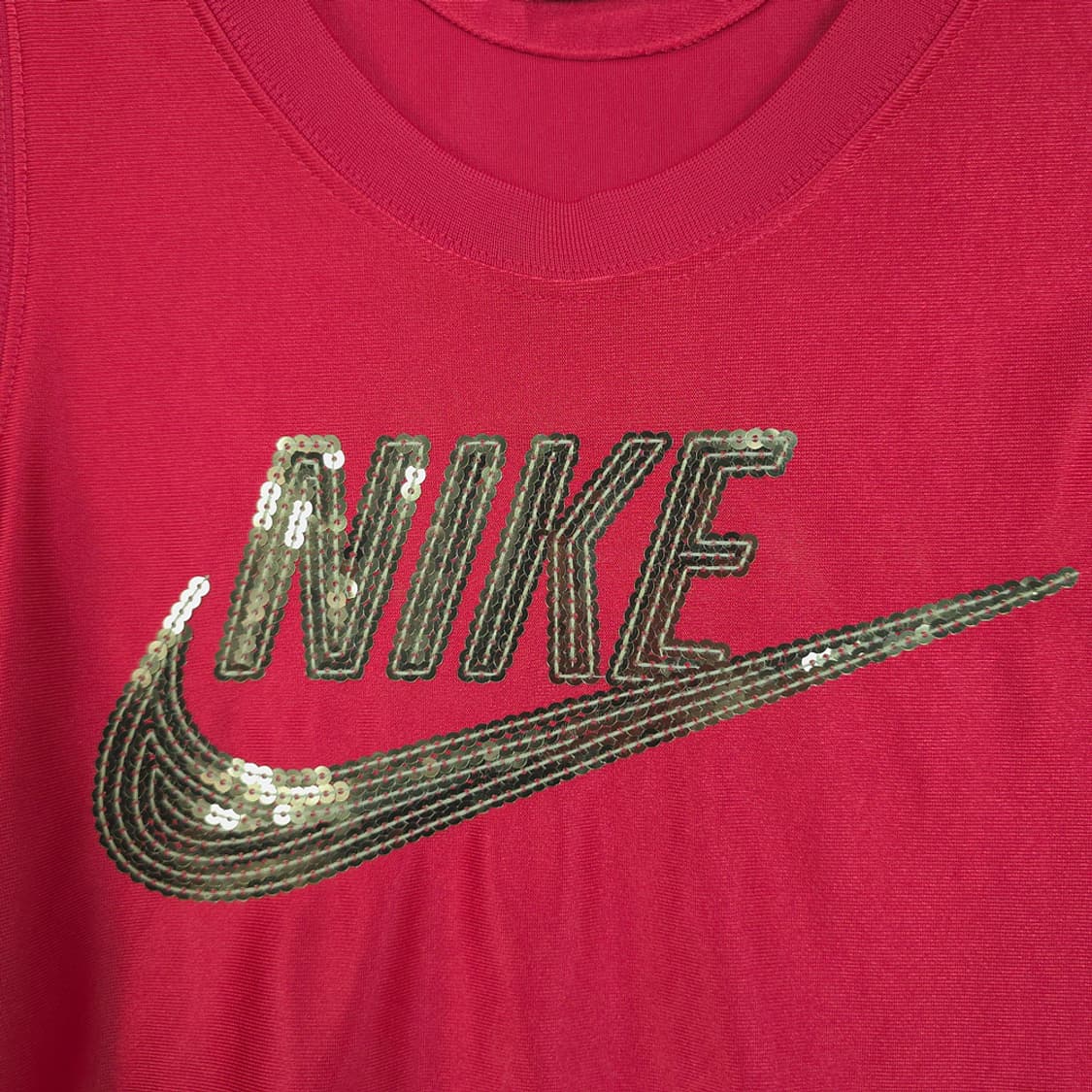나이키 NIKE 골드 스팽글 로고 민소매 탱크탑 M 상품이미지4