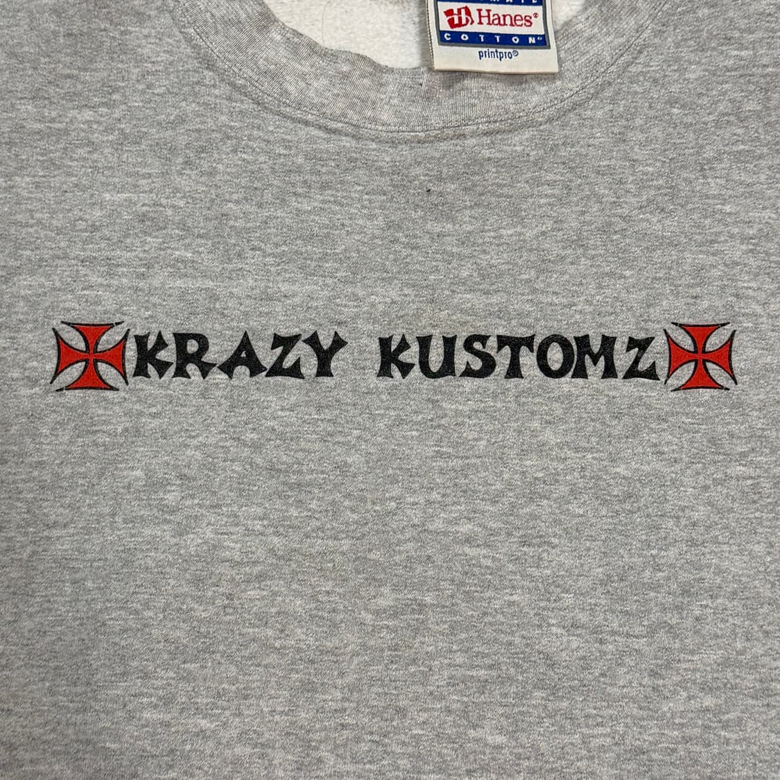 빈티지 Krazy Kustomz 바이크 아이언크로스 스웻셔츠 상품이미지4
