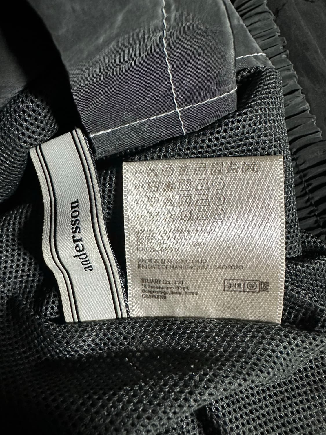 엔더슨벨 제임스 콘트라스트 봄버 자켓 블랙 xl 상품이미지5