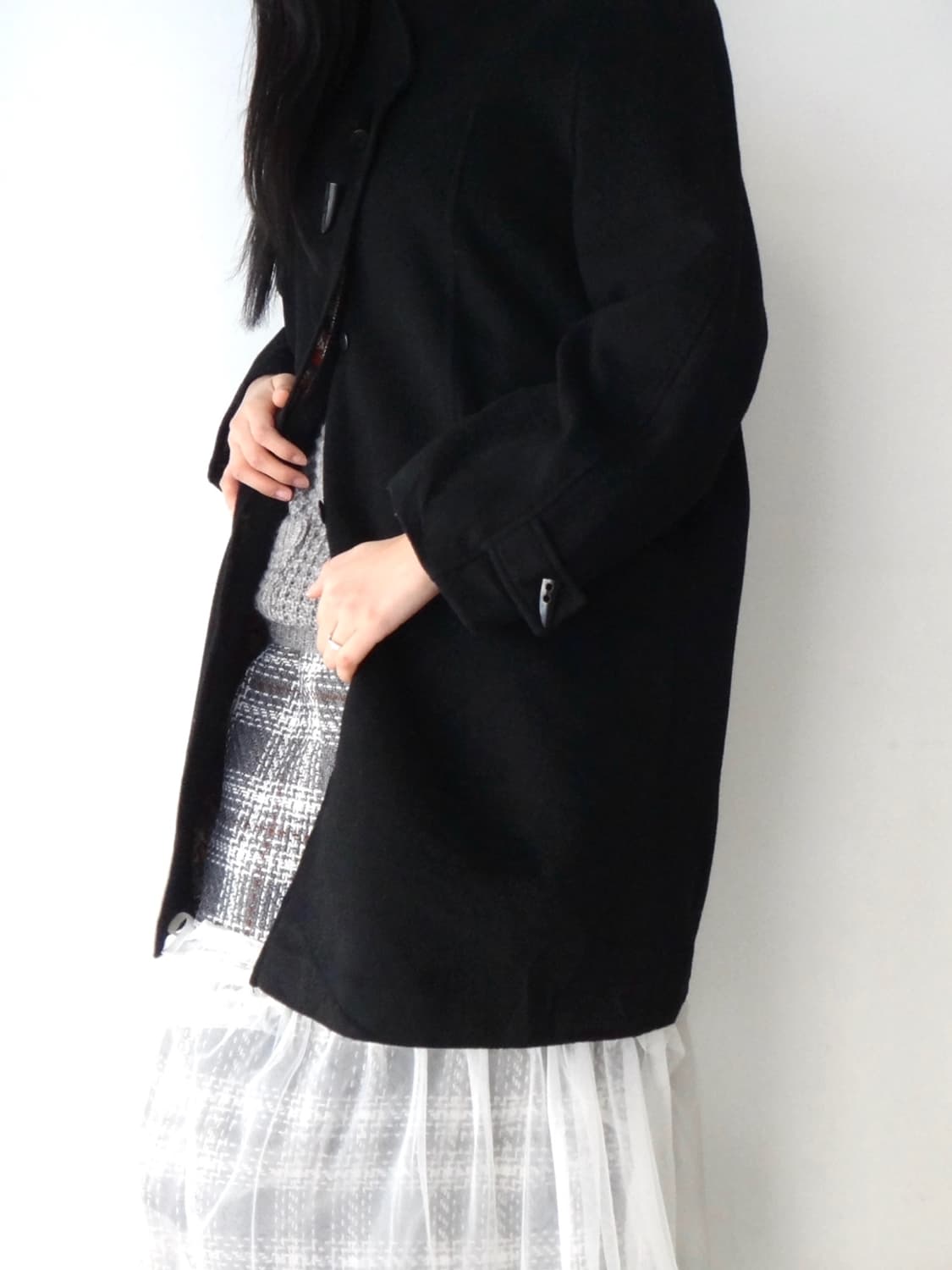 Toggle midi wool coat / black 상품이미지7