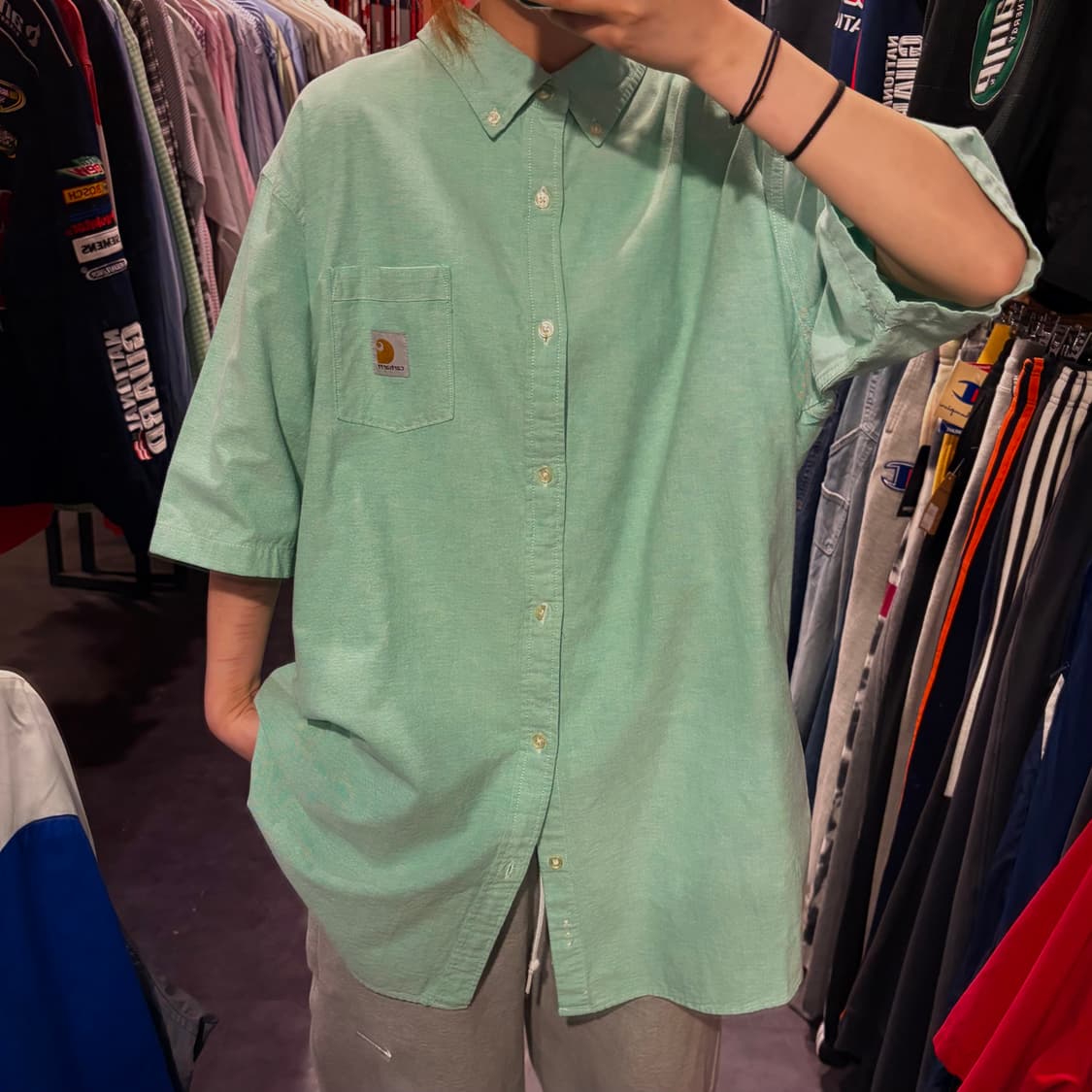 [IM] Carhartt 칼하트 반팔 셔츠 민트 상품이미지2