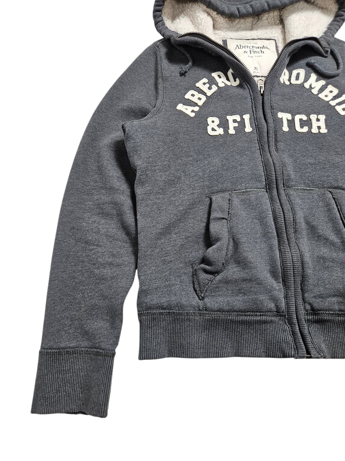 아베크롬비 기모 후드 집업 그레이 상품이미지5