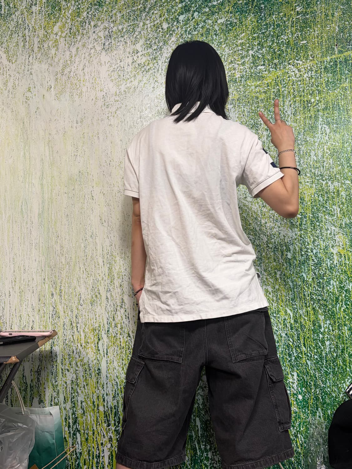 폴로 대대장 빅포니 치프키프 USA 화이트 반팔 카라 티셔츠 M  상품이미지4