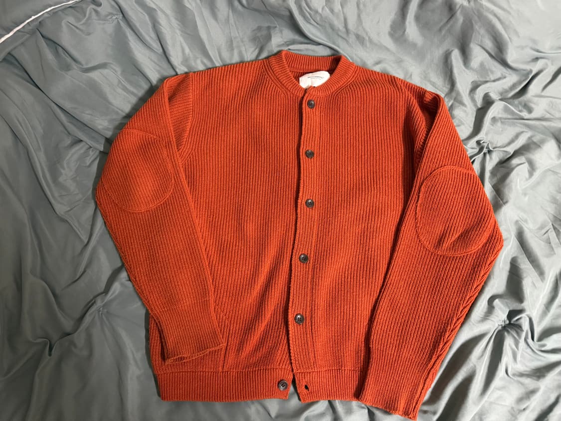 아웃스탠딩 램스울 라운드넥 가디건 L 상품이미지1