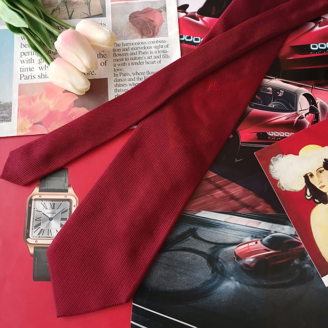 베르사체 실크 메두사 자수 포인트 넥타이 9.1cm A등급 A19035
 상품이미지3