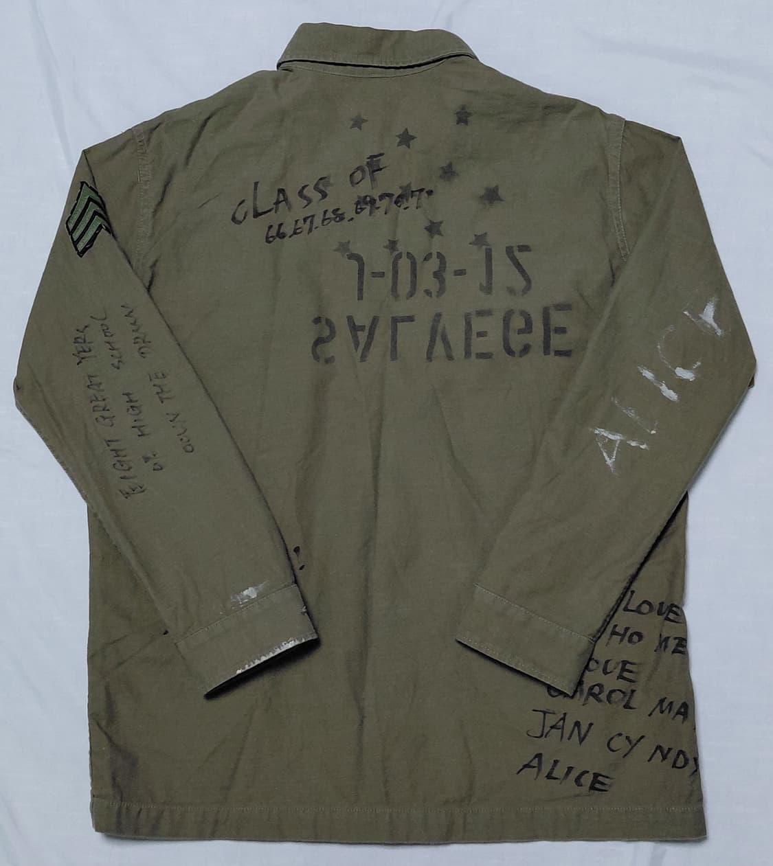 [Johnbull] 존불 핸드 페인팅 밀리터리 커스텀 셔츠 재킷 상품이미지7