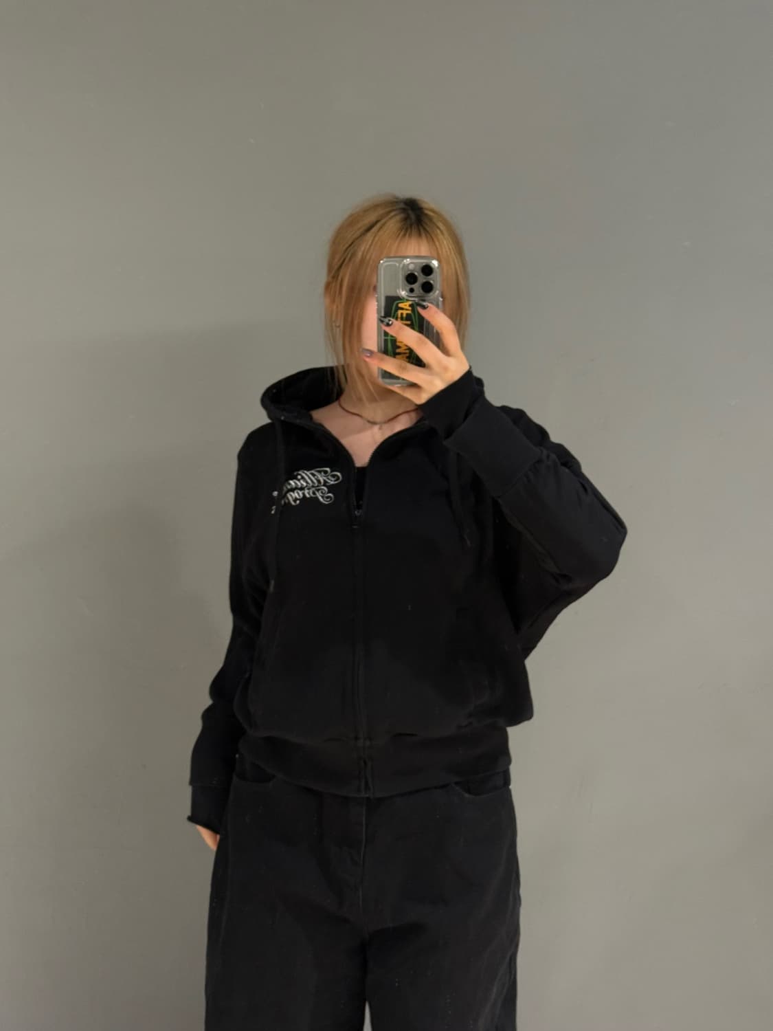 back skull patch hood zip-up 상품이미지2