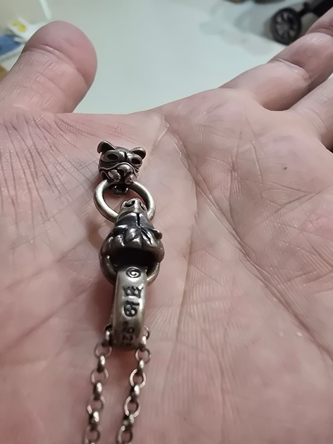 사자 불독 사슬체인 은목걸이 상품이미지2