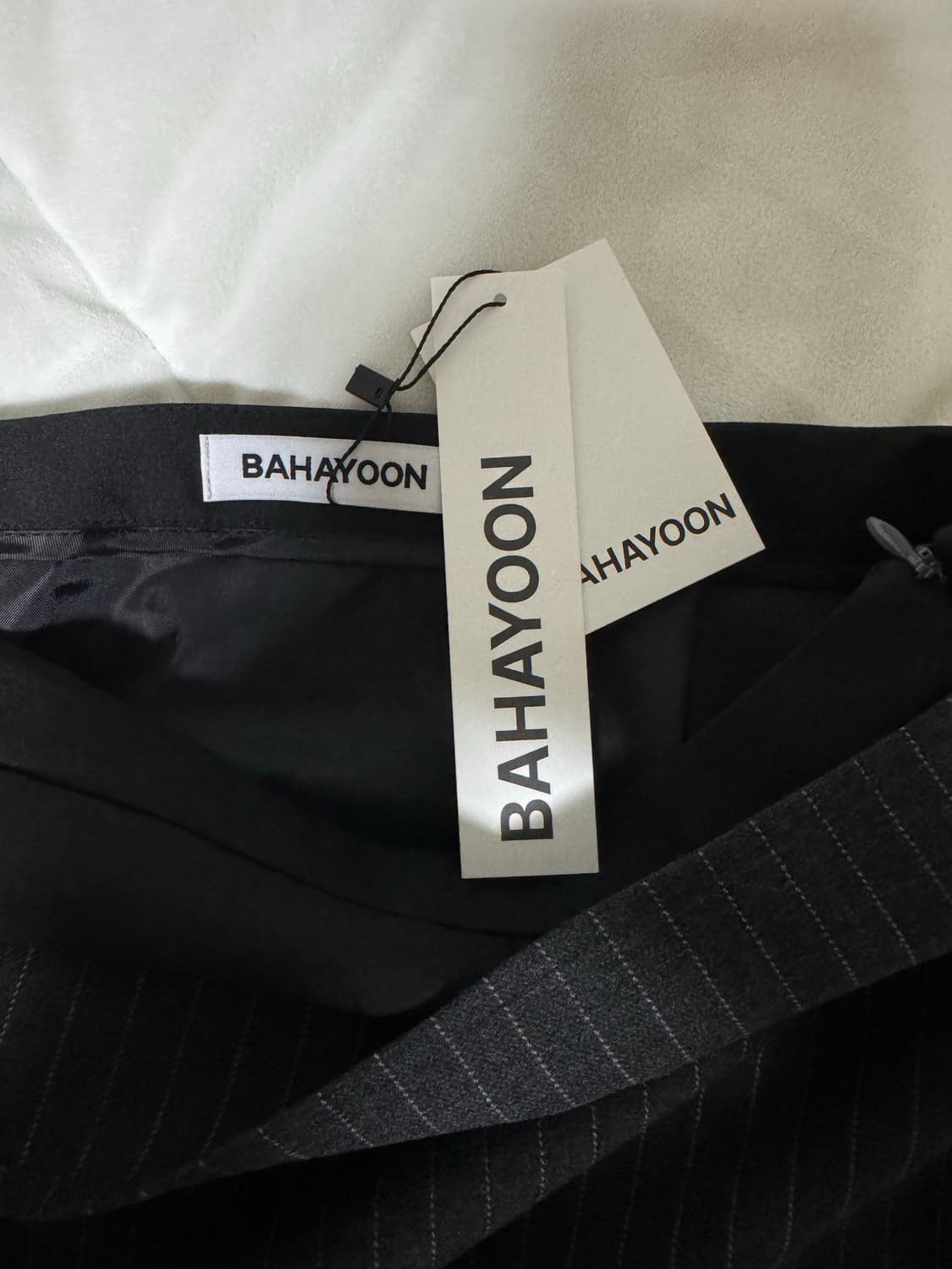 (원가13.9)바하윤 layered draped skirt(stripe) 상품이미지4