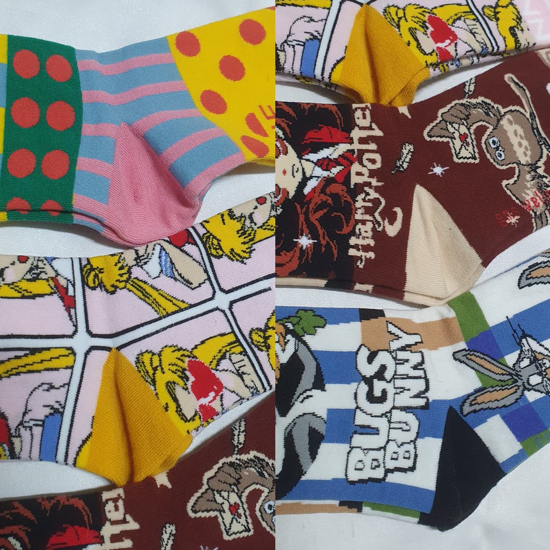 도트 부엉이 토끼 캐릭터 양말 상품이미지3