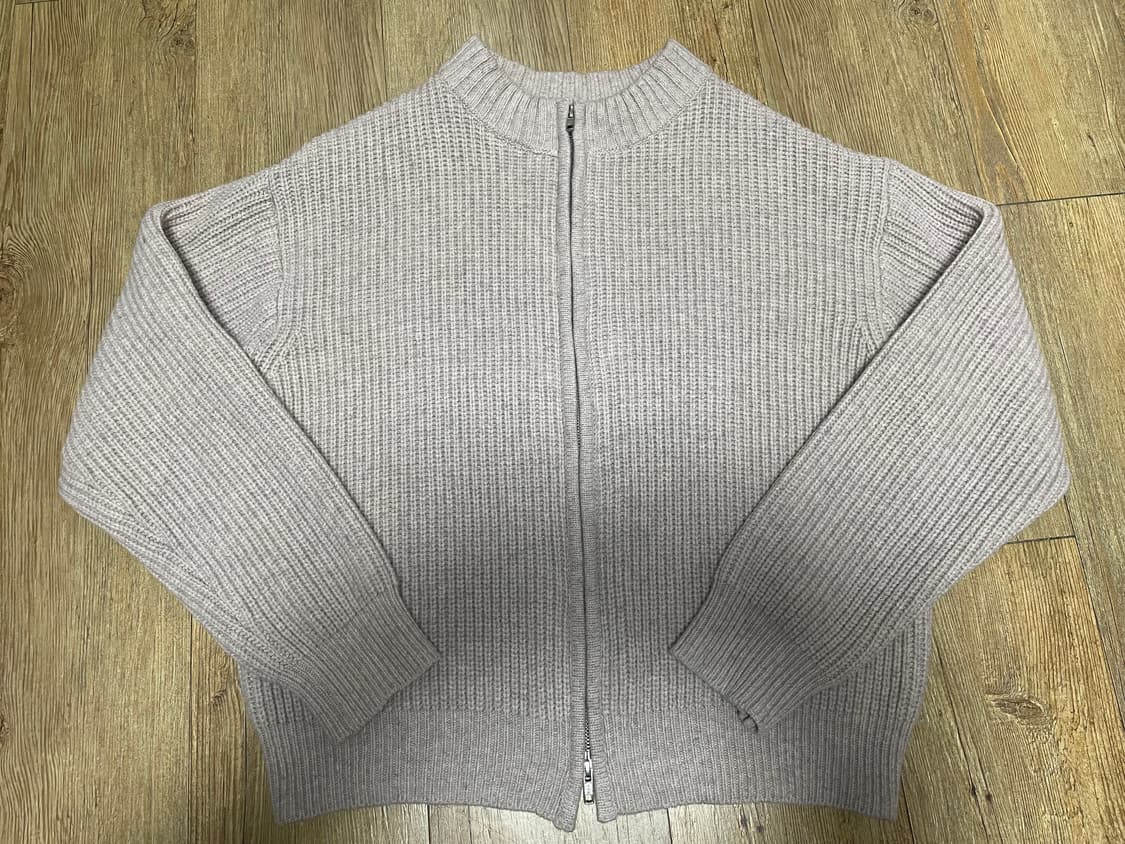 1)웨이비니스 타임리스 풀집업 니트 상품이미지1