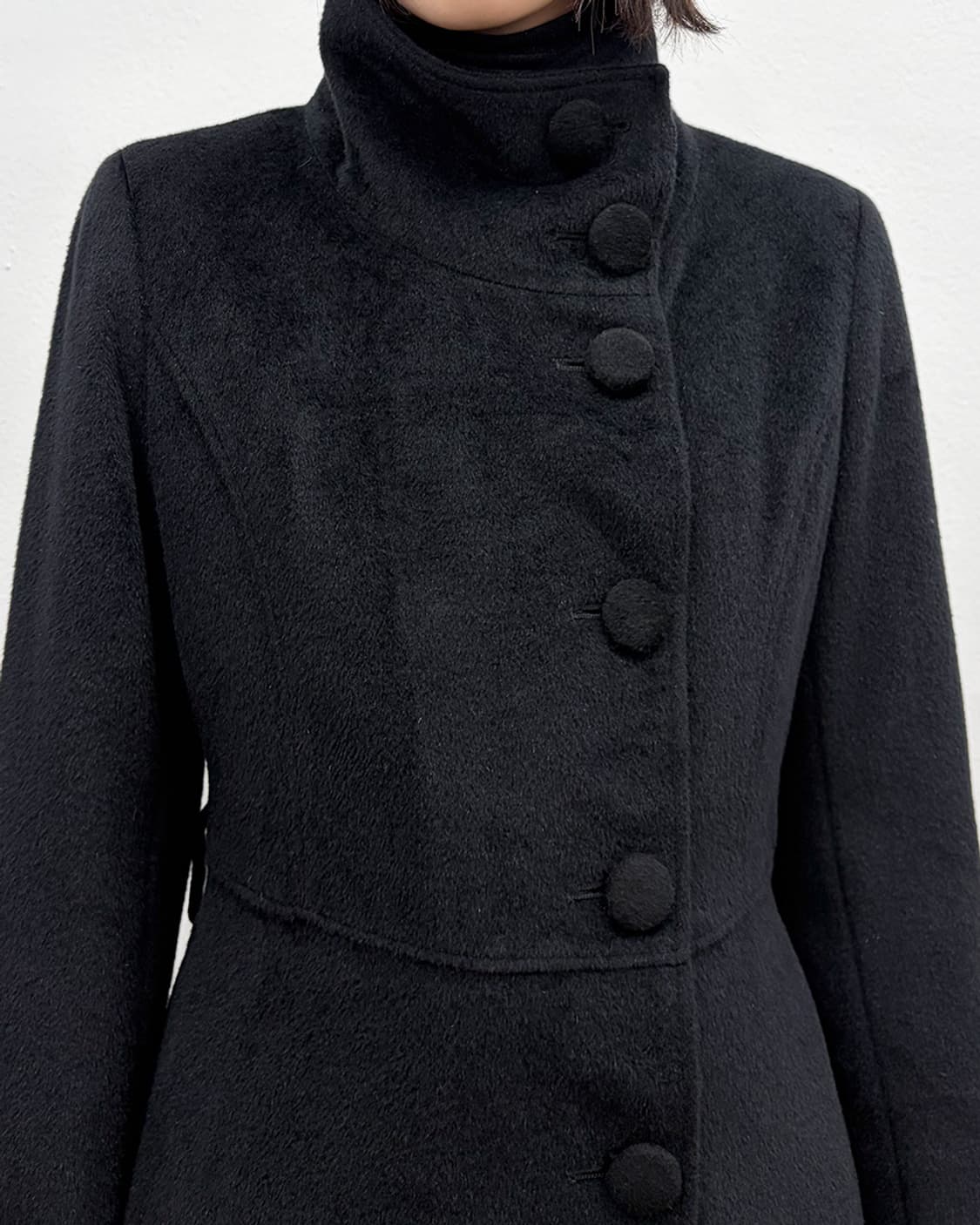 빈티지 하이넥 앙고라 코트 상품이미지4