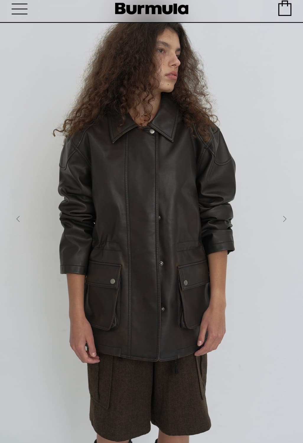 버뮬라 패치 오버핏 레더 자켓 상품이미지4