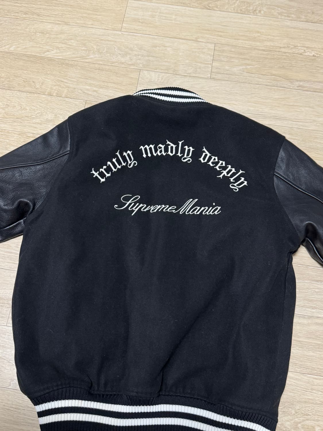 Vintage Leather Two-tone Varsity 상품이미지7