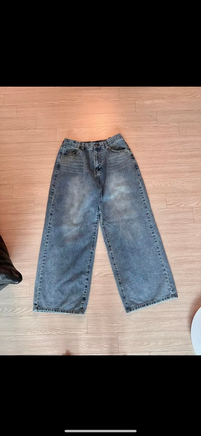 (4)폴리테루 초판 고시마 데님 워시드블루 팬츠 상품이미지2