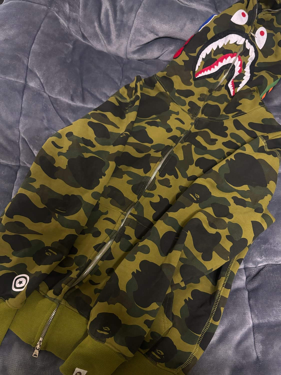 베이프 샤크후드집업 녹계 M 상품이미지1