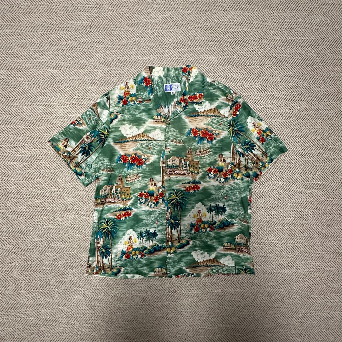 VINTAGE usa made hawaiian shirt 상품이미지1