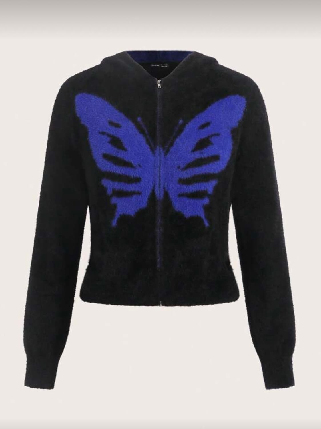 나비 니트 후드집업 상품이미지1