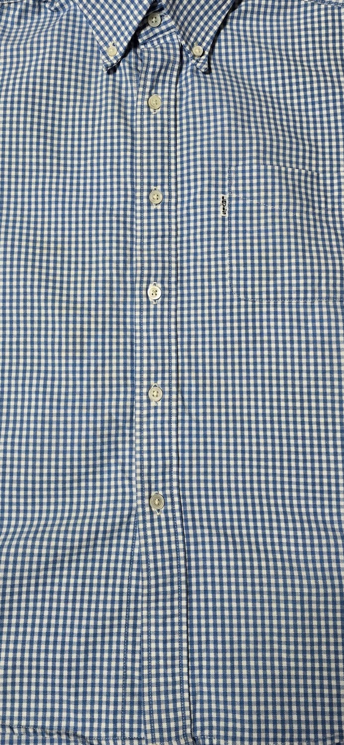 리바이스 여자 체크 반팔 셔츠 M 상품이미지5