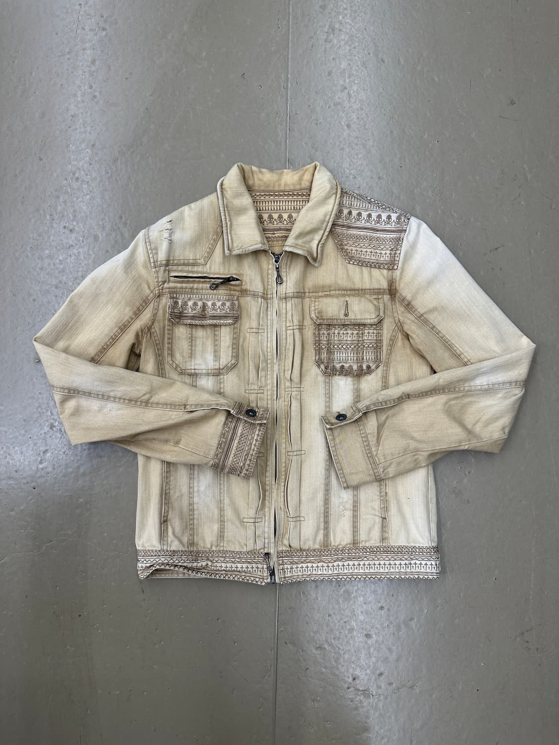 미국 빈티지 화이트 데님 자켓 상품이미지1