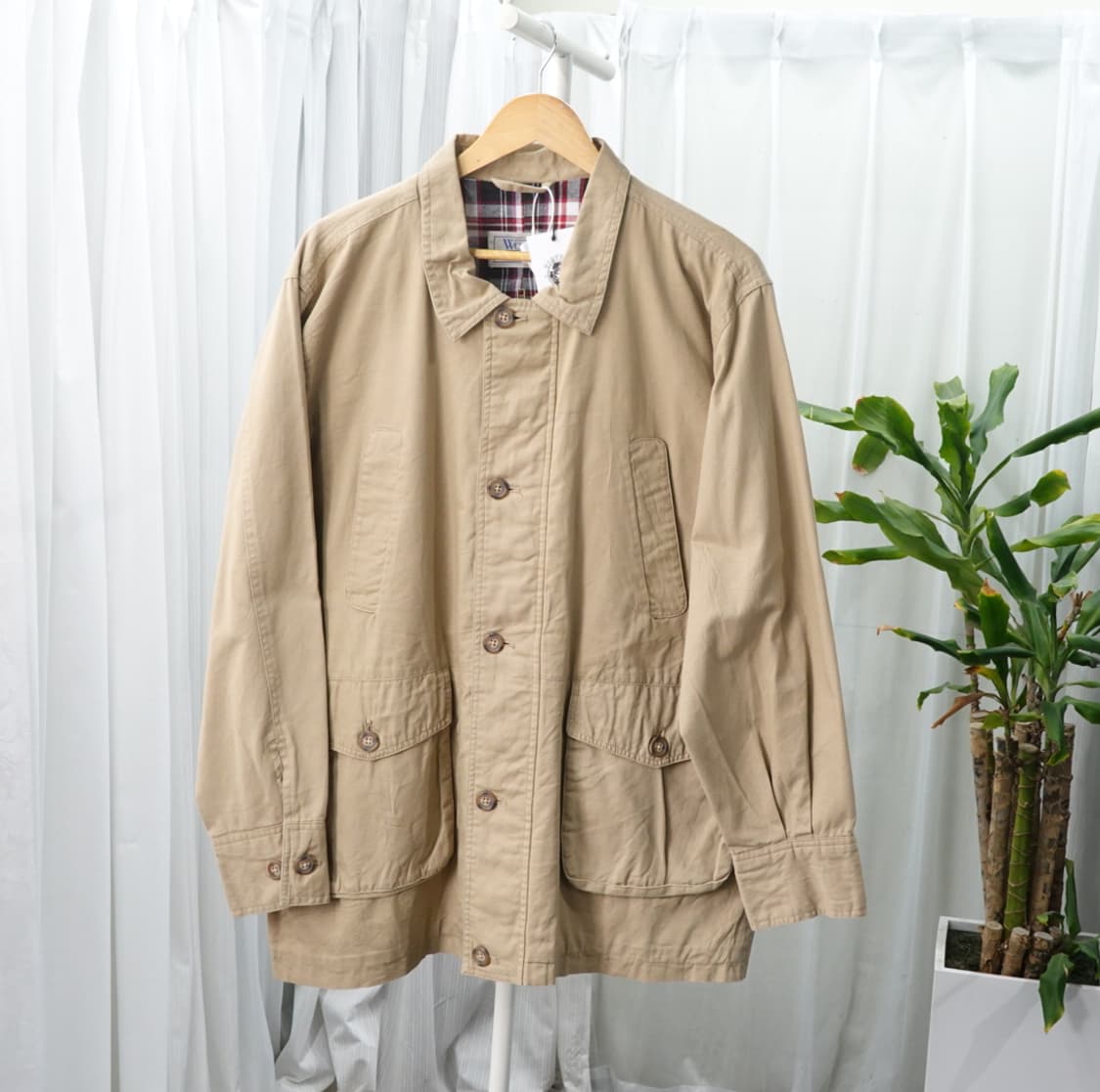 월드 맥스클럽  베이지 코튼 자켓 1919 상품이미지2