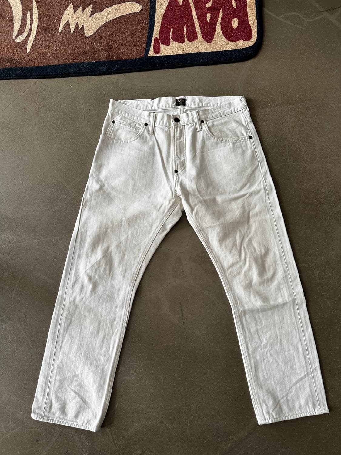 Lee 101 White Denim Pants 상품이미지5