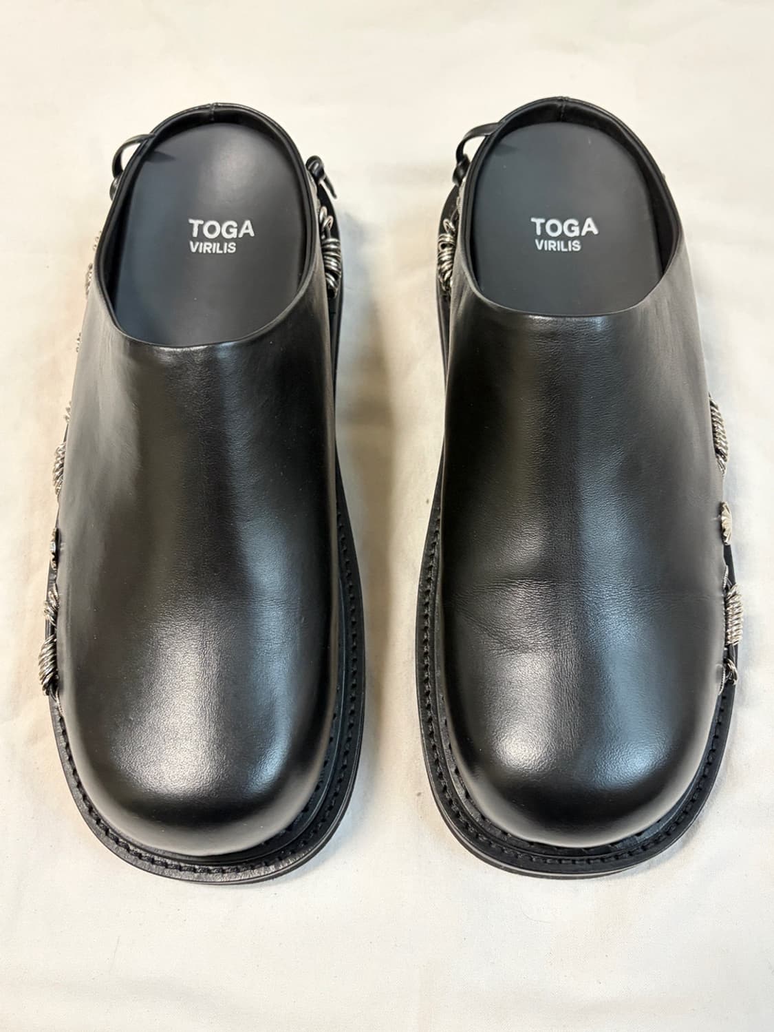 토가 레더 뮬 블랙 TOGA Pulla 슬립온 슬리퍼 클로그 상품이미지3